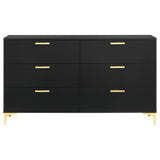 Kendall 6-drawer Dresser Black