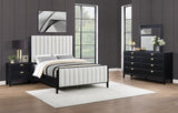 Brookmead 4-Piece Upholstered Eastern King Bedroom Set Black