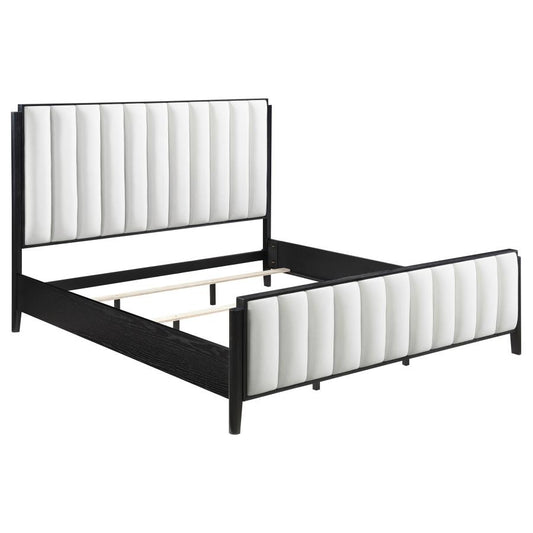 Brookmead 5-Piece Upholstered Eastern King Bedroom Set Black