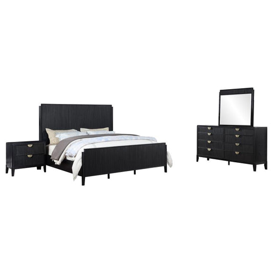Brookmead 4-Piece Eastern King Bedroom Set Black
