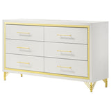 Lucia 6-drawer Dresser Cabinet White