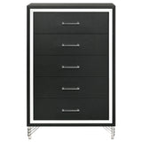 Lucia 5-drawer Bedroom Chest of Drawers Black