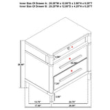 Gracemont 3-Drawer Bedroom Nightstand Bedside Table White