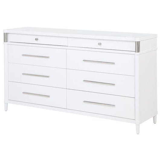 Gracemont 8-Drawer Bedroom Dresser Cabinet White
