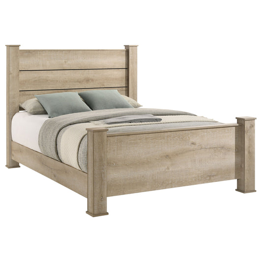 Oakglen 55-inch Queen Panel Bed Weathered Oak