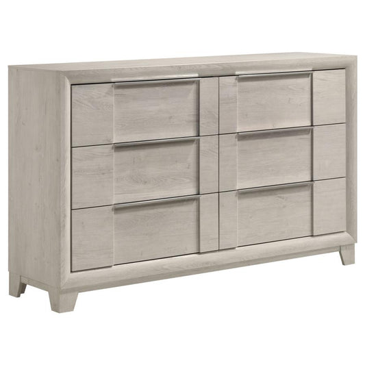 Farre 6-Drawer Dresser Washed Grey