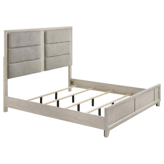 Farre 5-Piece Eastern King Bedroom Set Washed Grey