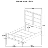 Farre Queen Upholstered Platform Panel Bed Washed Grey