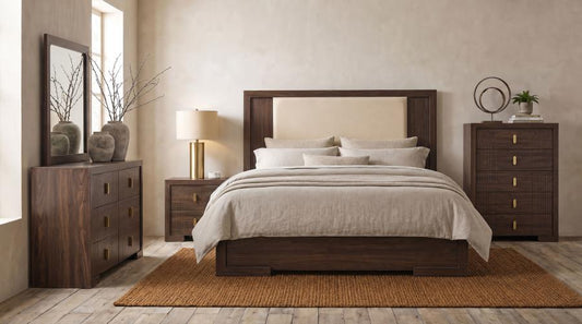 Etienne 5-Piece Eastern King Bedroom Set Walnut