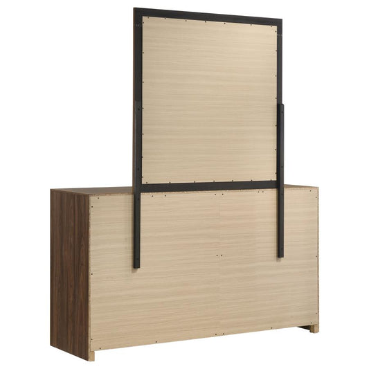 Etienne 6-Drawer Dresser with Mirror Walnut