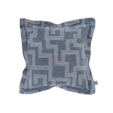 Indoor/Outdoor Puff Scroll Ottoman Syros Denim