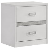 Viana 4-Piece Touch-Control LED Queen Bedroom Set White High Gloss
