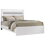 Viana Touch-Control LED Queen Platform Bed White High Gloss