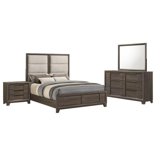 Farre 5-Piece Eastern King Bedroom Set Dark Brown