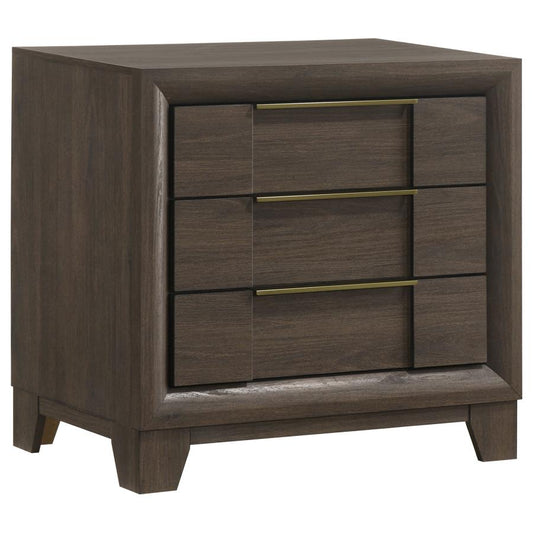 Farre 2-Drawer Nightstand Bedside Table Dark Brown