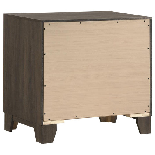 Farre 2-Drawer Nightstand Bedside Table Dark Brown