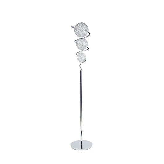 Vertical Crystal Sphere Floor Lamp // 3 Light