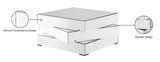 Haven Mirrored Coffee Table - Modern Geometric Design, Triple-Stacked Sculpture for Chic Living Spaces