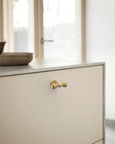 DESIGN2288 Champagne Bronze T-Bar Knobs for Modern Vanity & Dresser Hardware | 1.8" Length