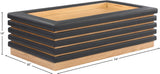 Rory Coffee Table - Contemporary Design with Natural Oak Veneer and Stylish Vegan Leather Accents