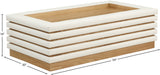 Rory Coffee Table - Contemporary Design with Natural Oak Veneer and Stylish Vegan Leather Accents