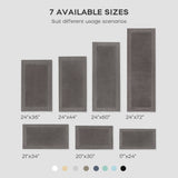 3000 Gsm Reversible Cotton Tufted Bath Rug, Charcoal
