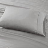 Cotton-Blend Sateen 800TC 6-Piece Sheet Set, Light Grey
