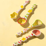 Cute Fruit Ceramic Spoon for Dessert & Kids