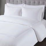 Cotton Sateen Luxury Comforter/Duvet Cover Set, White