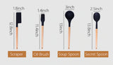 11pcs Silicone Kitchen Utensil Set with Handles