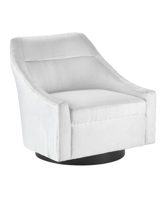 Pryce Black Swivel Chair, Muslin