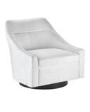Pryce Black Swivel Chair, Muslin