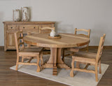 Marquez Round Dining Table - Solid Pine Farmhouse Style