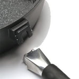 BergHOFF Scala Non-stick Cast Aluminum 9.5" Sautepan 3Qt., Glass Lid, Detachable Handle, Black