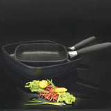 BergHOFF Scala Non-stick 12.5" Square Grill Pan, Removable Handle