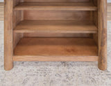 6 Wooden Shelves Bookcase - Mango Wood Olimpia Collection