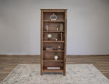 6 Wooden Shelves Bookcase - Mango Wood Olimpia Collection