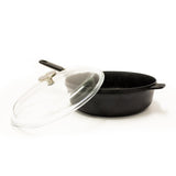 BergHOFF GEM 11" Non-stick Saute Pan 4.6Qt., Detachable Handle, Black, Glass Lid