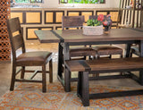 Urban Art Rectangular Dining Table | Industrial Mango Wood Design