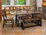 Seat Chair - Ladder Back Dining Chair with Faux Leather