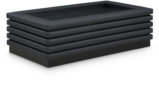 Rory Coffee Table - Contemporary Design with Stylish Oak Veneer and Soft Vegan Leather Accents