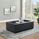 Rory Coffee Table - Contemporary Design with Stylish Oak Veneer and Soft Vegan Leather Accents
