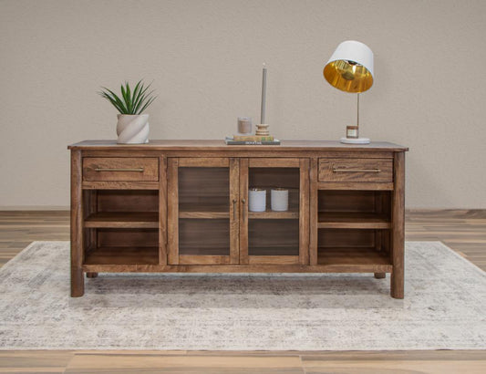 2 Drawer 2 Door TV Stand | Mango Wood Olimpia Collection