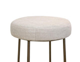 Upholstered Barstool 30" - Wooden Frame Metal Base Chair