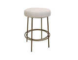 Upholstered Barstool 24" Wooden Frame Metal Base | Modern Chair