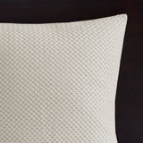 Oversized Cotton Clipped Jacquard Comforter Set, Ivory