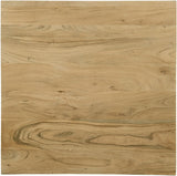 Acacia End Table with Rich Wood Grain and Gold Metal Base for a Modern Contemporary Look