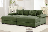 DESEO 92" Loveseat with 2 Ottomans