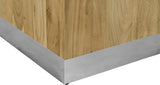 Acacia Wood Coffee Table with Stunning Grain Design and Sturdy Metal Base for Modern Living Spaces