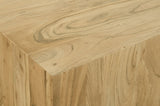 Acacia Wood Coffee Table with Stunning Grain Design and Sturdy Metal Base for Modern Living Spaces
